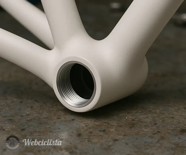 Caja de pedalier roscada de un cuadro de bicicleta