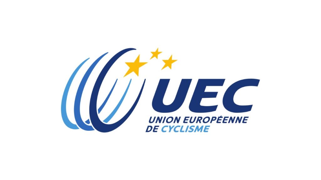 Logo de la UEC, organizadora del Europeo donde Roglič y Reusser fueron campeones de Europa de contrarreloj